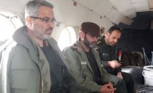بازدید هوایی سردار غیب پرور از مناطق سیل زده گلستان سردار غلامحسین غیب پرور رییس سازمان بسیج مستضعفین و سردار معروفی فرمانده سپاه نینوا گلستان از مناطق سیل زده گلستان شامل آققلا، گمیشان و سیمین شهر به صورت هوایی بازدید کردند.