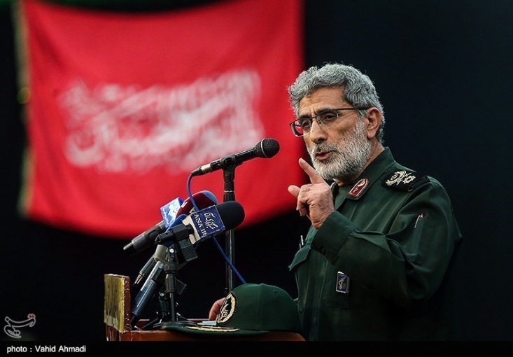 افسران آمریکایی از ترس حاج قاسم ایزیلایف میپوشیدند/ بعید نیست در درون خانه از شما انتقام بگیریم/ شاگردان مکتب سلیمانی اول استخوان آمریکا را خُرد و بعد از منطقه اخراج میکنند سردار قاآنی با بیان اینکه به دشمن میگوییم شکست شما و انتقام شروع شده گفت: شما درون خانههای خودتان هم دیگر آرامش ندارید و بعید نیست در درون خانه از شما انتقام بگیریم.