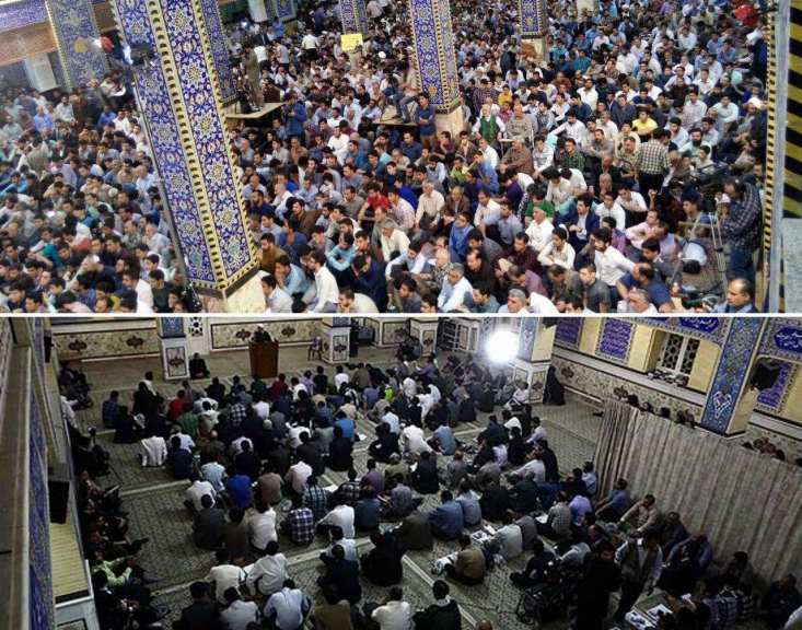 حجت الاسلام رئیسی در حالی دیروز به سخنرانی در مسجد حظیره یزد پرداخت که درست چهار سال پیش این مسجد میزبان حسن روحانی به عنوان کاندید انتخابات ریاست جمهوری بود.