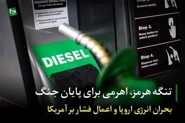 تنگه هرمز، اهرمی برای پایان جنگ/ بحران انرژی اروپا و اعمال فشار بر آمریکا