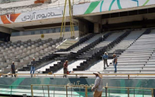  تصویری از وضعیت امروز صبح سکوهای استادیوم آزادی، در فاصله سه روز تا بازی پرسپولیس - النصر را مشاهده می کنید.