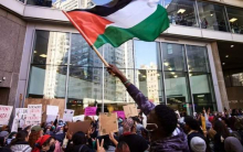دانشجویان دانشگاه بوستون آمریکا اینگونه با مردم فلسطین همدردی کردند.