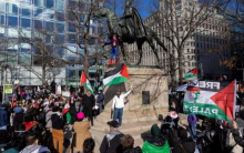 حمایت از غزه به قلب واشنگتن کشیده شد آمریکاییهای طرفدار فلسطین در تجمع مقابل منزل میلر، سخنگوی وزارت خارجه که با حضور پر شمار ماموران پلیس انجام شد، ضمن محکوم کردن مواضع میلر گفتند که «متیو میلر تو دروغگو هستی».