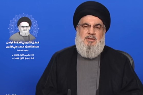 دبیرکل حزب‌الله لبنان در مراسم گرامیداشت علامه سیدمحمدعلی امین عالم فقید شیعیان لبنان به سخنرانی پرداخت.