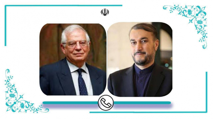 در پی صدور بیش نویس قطعنامه مداخله جویانه و نامتعارف پارلمان اروپا علیه جمهوری اسلامی ایران ، حسین امیرعبداللهیان وزیر امور خارجه کشورمان و جوزف بورل، نماینده عالی سیاست خارجی اتحادیه اروپا به صورت تلفنی گفت و گو و تبادل نظر کردند.