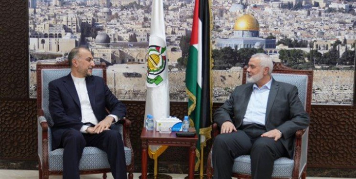 رئیس دفتر سیاسی حماس امشب در گفت‌وگوی تلفنی با امیرعبداللهیان گفت که به یاری خدا مقاومت تا توقف جنایات صهیونیست‌ها و رفع کامل اشغال فلسطین ادامه خواهد یافت.