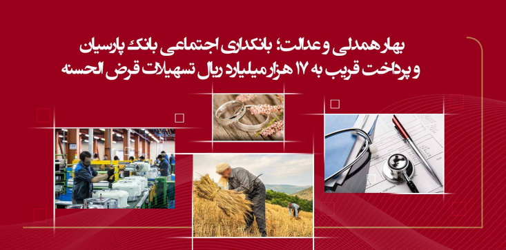 پرداخت قریب به هزار میلیارد ریال تسهیلات قرضالحسنه بانک پارسیان در راستای عمل به تعهدات و تکالیف قانونی خود طی سال سه ماهه نخست سال ۱۴۰۴ و فصل بهار، قریب به ۱۷ هزار میلیارد ریال تسهیلات قرضالحسنه در بخشهای ازدواج، فرزند آوری، اشتغالزایی، مسکن محرومان و رفع احتیاجات ضروری از طریق صندوق قرضالحسنه، به متقاضیان و نیازمندان پرداخت کرده است.