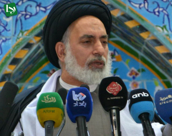 حمایت قاطع امام جمعه نجف اشرف از الحشد الشعبی؛ انحلال الحشد الشعبی به معنای «قطع دست کوبنده عراق» است وی ضمن محکوم کردن اظهارات برخی از شخصیتهای وابسته به آمریکا علیه شیعیان، گفت: شیعیان نخستین کسانی بودند که مشارکت سیاسی را باور کردند، تروریسم داعش را از بین بردند و طرح تجزیه عراق را ناکام گذاشتند.