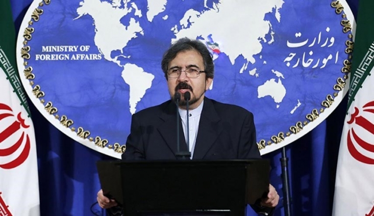 سخنگوی وزارت خارجه تقاضای نامشروع کشورهای اروپایی برای جلوگیری از مسافرت سردار سلیمانی را دفاع همه جانبه از ایران خواند!/ قاسمی: این اقدامات نشانه دیگری از پایبندی اتحادیه اروپا به توافق هستهای است! در حالی که کشورهای اروپایی عضو شورای امنیت (فرانسه و انگلیس و آلمان) در نشست شورای امنیت، در 8 تیر 96- 29 ژوئن 2017- ؛ ایران را به نقض قطعنامه 2231 شورای امینت متهم نموده اند و به پیروی از آمریکا، خواستار جلوگیری از انجام فعالیت های موشک بالسیتک ایران شده اند و خواستار جلوگیری از مسافرت سردار قهرمان سلیمانی و ... شده اند، وزات خارجه ایران اقدامات خصمانه این کشورها را، دفاع همه جانبه کشورهای اروپایی تلقی کرده است!