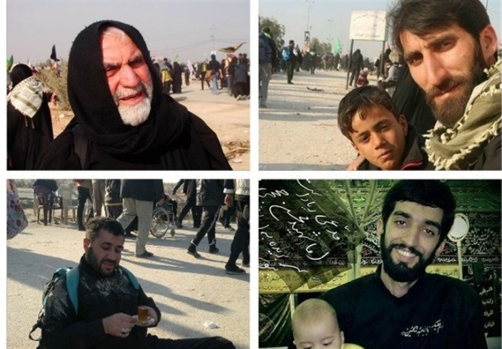 حضور هرساله مجاهدان و شهدای مدافع حرم در راهپیمایی عظیم اربعین حسینی/ رهبر انقلاب: اگر مدافعان حرم نبودند، راهپیمایی اربعین نبود «اگر آنجا کسانی فداکاری نمیکردند، امروز شوکت و هیمنهی محبّت اباعبدالله الحسین (علیهالسّلام) اینجور دنیا را فرا نمیگرفت این خشت اوّل و اصلیِ این کار را همان کسانی گذاشتند که درواقع جانشان را برای زیارت قبر اباعبدالله (علیهالسّلام) فدا کردند. این بچّههای شما هم همینجور... اگر این کسانی که رفتند آنجا مجاهدت کردند نبودند، دشمن تا نزدیکی قبر مطهّر حضرت اباعبدالله، چند کیلومتری کربلا، جلو آمده بود».